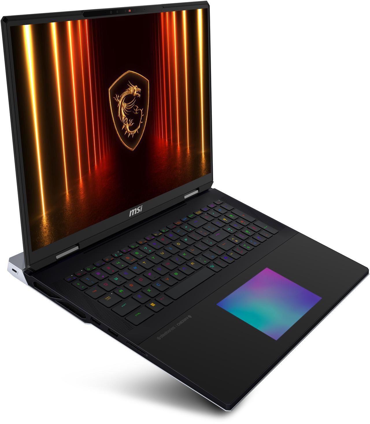 Alt view image 13 of 17 - MSI Titan 18 - 18.0" Intel Ultra 9-285HX GeForce RTX 5090 Laptop GPU - 2.1-5.5GHz - 32GB*2 Memory - 2TB NVMe SSD Gen5x4 + 4TB(2TB*2) NVMe SSD - Windows 11 Pro - Gaming Laptop - 120 Hz Mini LED (Titan 18 HX AI A2XWJG-614US )