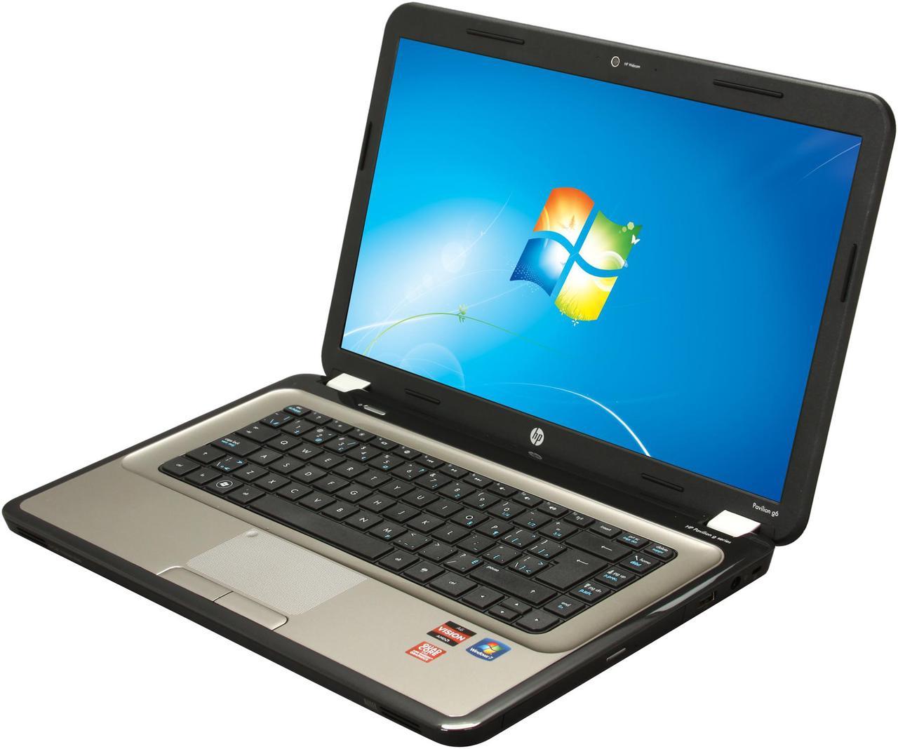 HP Laptop Pavilion AMD A6-3400M 6GB Memory 640GB HDD AMD Radeon HD 6520G 15.6" Windows 7 Home Premium 64-Bit g6-1b22ca