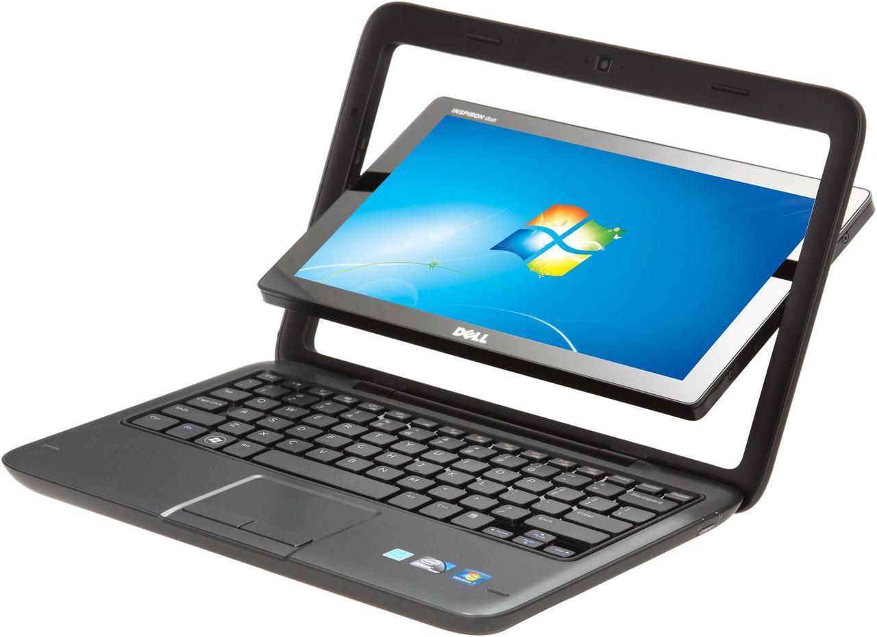 Main image of DELL Inspiron Duo 2GB Memory 10.1" 1366 x 768 Tablet PC (Foggy Night Black) with Audio Station Windows 7 Home Premium 32-bit