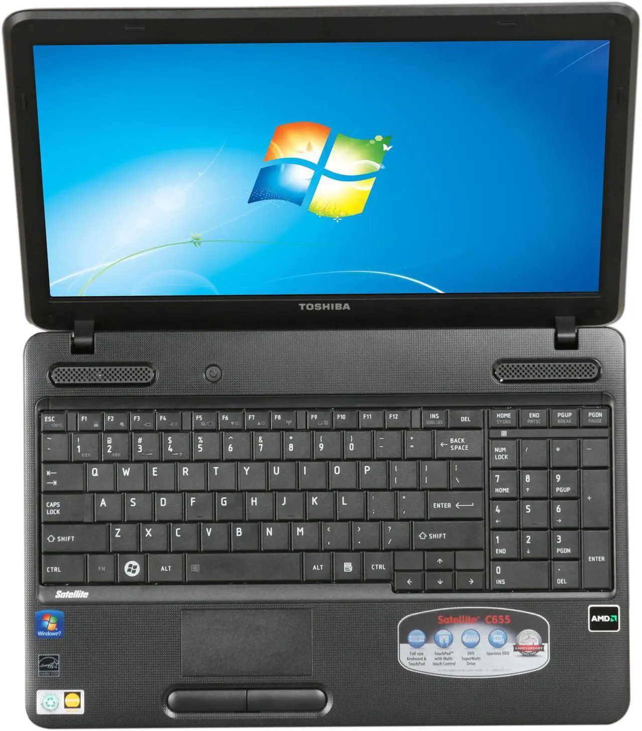 Alt view image 6 of 8 - TOSHIBA Laptop Satellite AMD V140 3GB Memory 320GB HDD ATI Radeon HD 4250 15.6" Windows 7 Home Premium 64-bit C655D-S5087