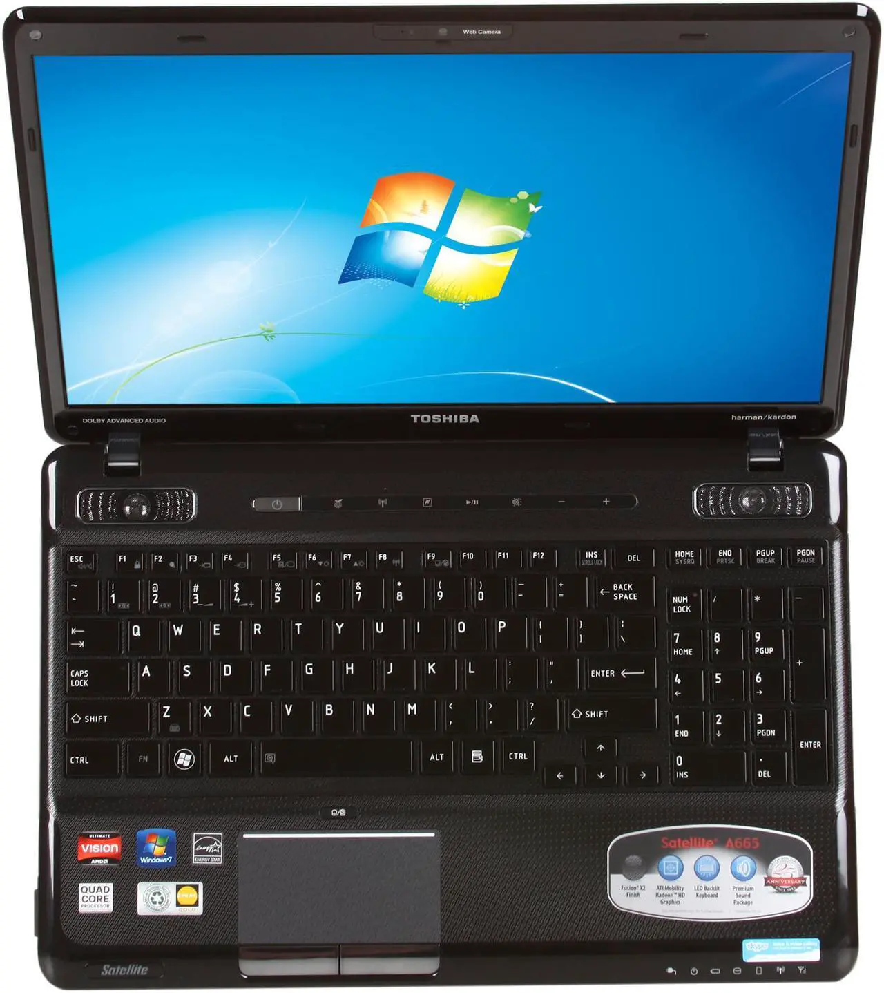 Alt view image 6 of 7 - TOSHIBA Laptop Satellite AMD Phenom II P940 4GB Memory 640GB HDD ATI Mobility Radeon HD 5650 16.0" Windows 7 Home Premium 64-bit A665D-S6091