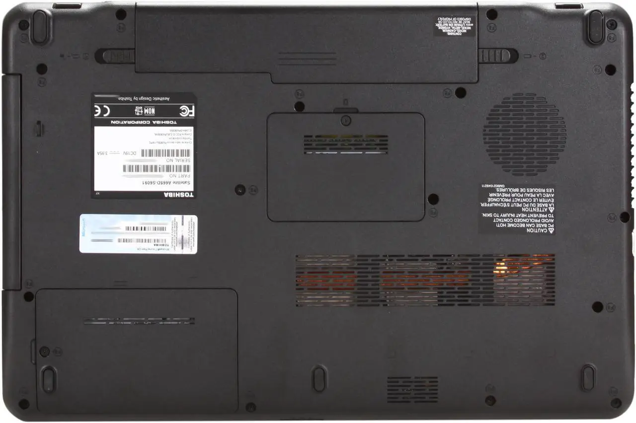 Alt view image 7 of 7 - TOSHIBA Laptop Satellite AMD Phenom II P940 4GB Memory 640GB HDD ATI Mobility Radeon HD 5650 16.0" Windows 7 Home Premium 64-bit A665D-S6091
