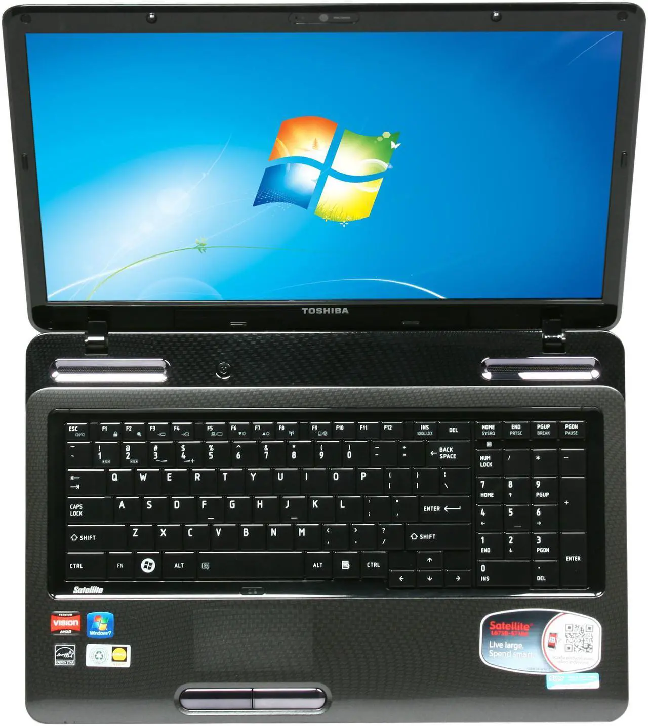 Alt view image 6 of 8 - TOSHIBA Laptop Satellite AMD Turion II P560 4GB Memory 500GB HDD ATI Radeon HD 4250 17.3" Windows 7 Home Premium 64-bit L675D/S7104B
