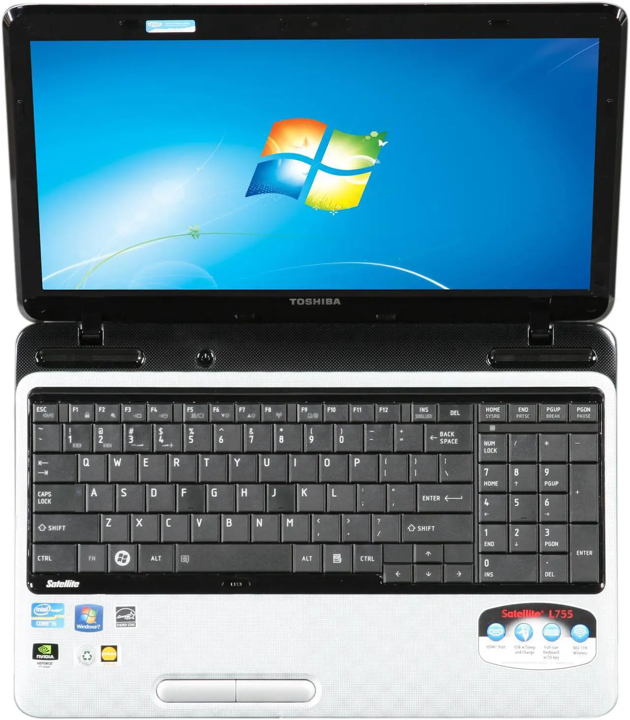 Alt view image 6 of 8 - TOSHIBA Laptop Satellite Intel Core i5-2410M 4GB Memory 500GB HDD NVIDIA GeForce GT 525M 15.6" Windows 7 Home Premium 64-bit L755-S5255