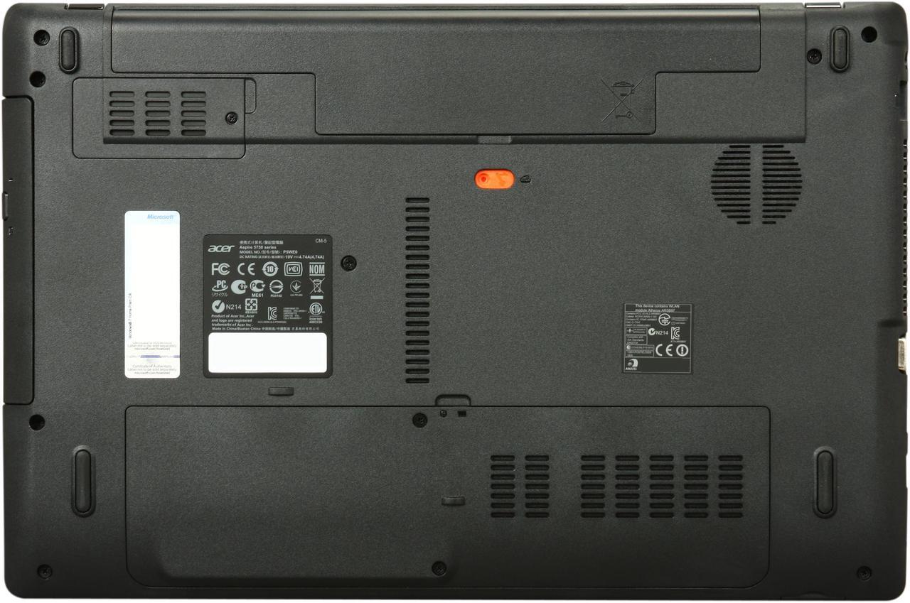 Alt view image 7 of 8 - Acer Laptop Aspire Intel Core i7-2670QM 4GB Memory 500GB HDD NVIDIA GeForce GT 630M 15.6" Windows 7 Home Premium 64-Bit AS5750G-9821