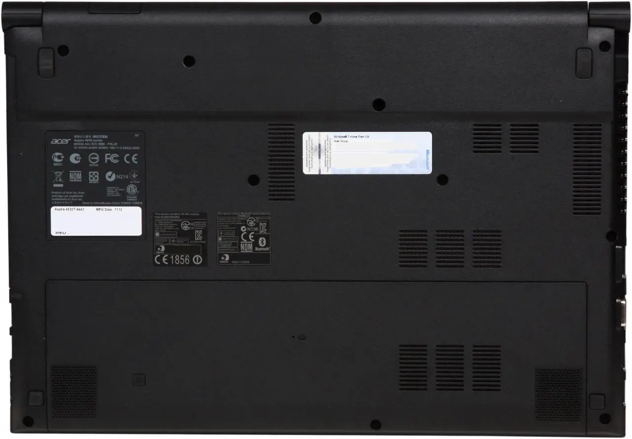 Alt view image 7 of 8 - Acer Laptop Aspire Intel Core i3-2350M 4GB Memory 500GB HDD Intel HD Graphics 3000 14.0" Windows 7 Home Premium 64-Bit AS4830T-6443