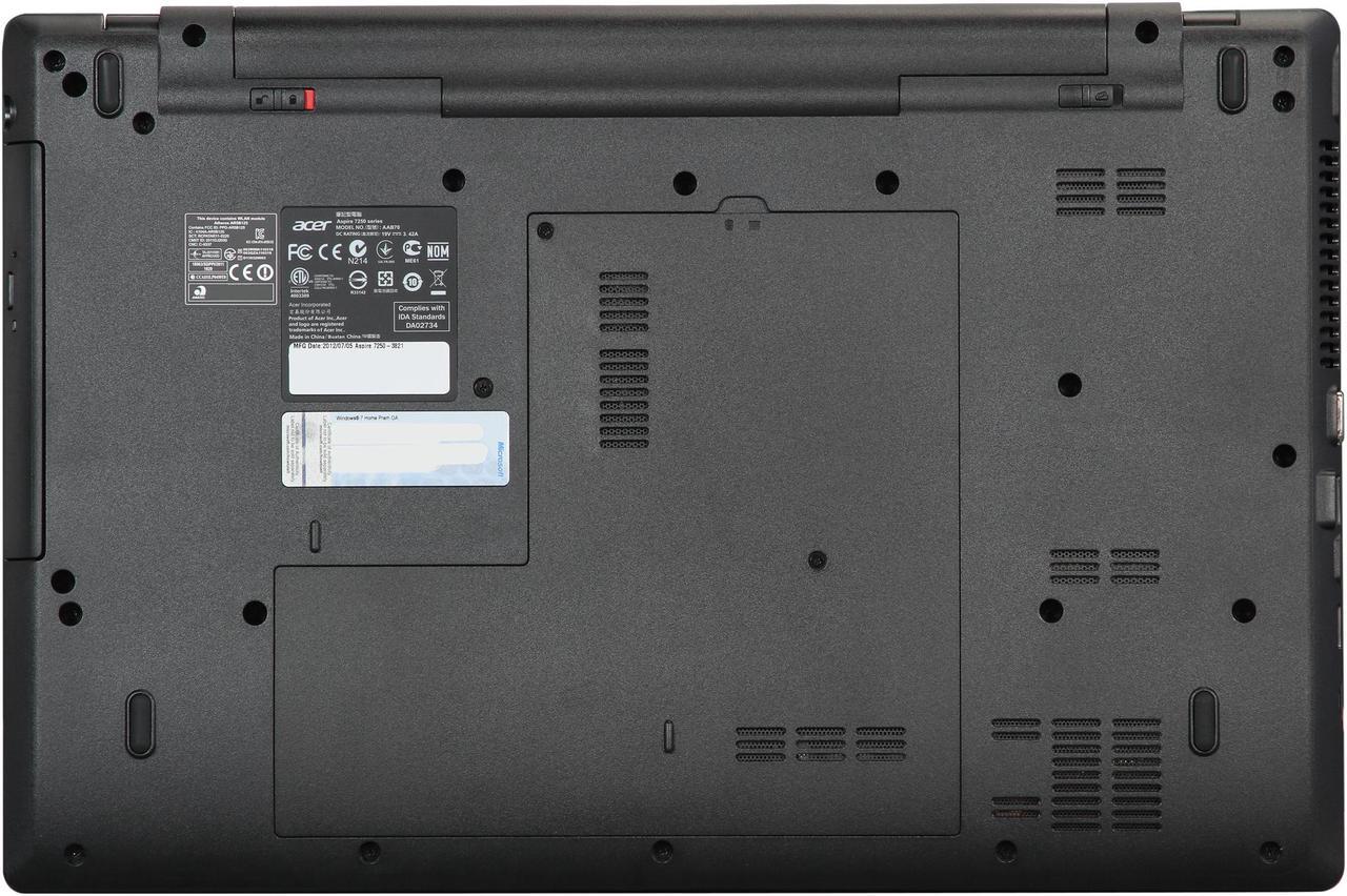 Alt view image 7 of 8 - Acer Laptop Aspire AMD E-450 4GB Memory 500GB HDD AMD Radeon HD 6320 17.3" Windows 7 Home Premium 64-Bit AS7250-3821