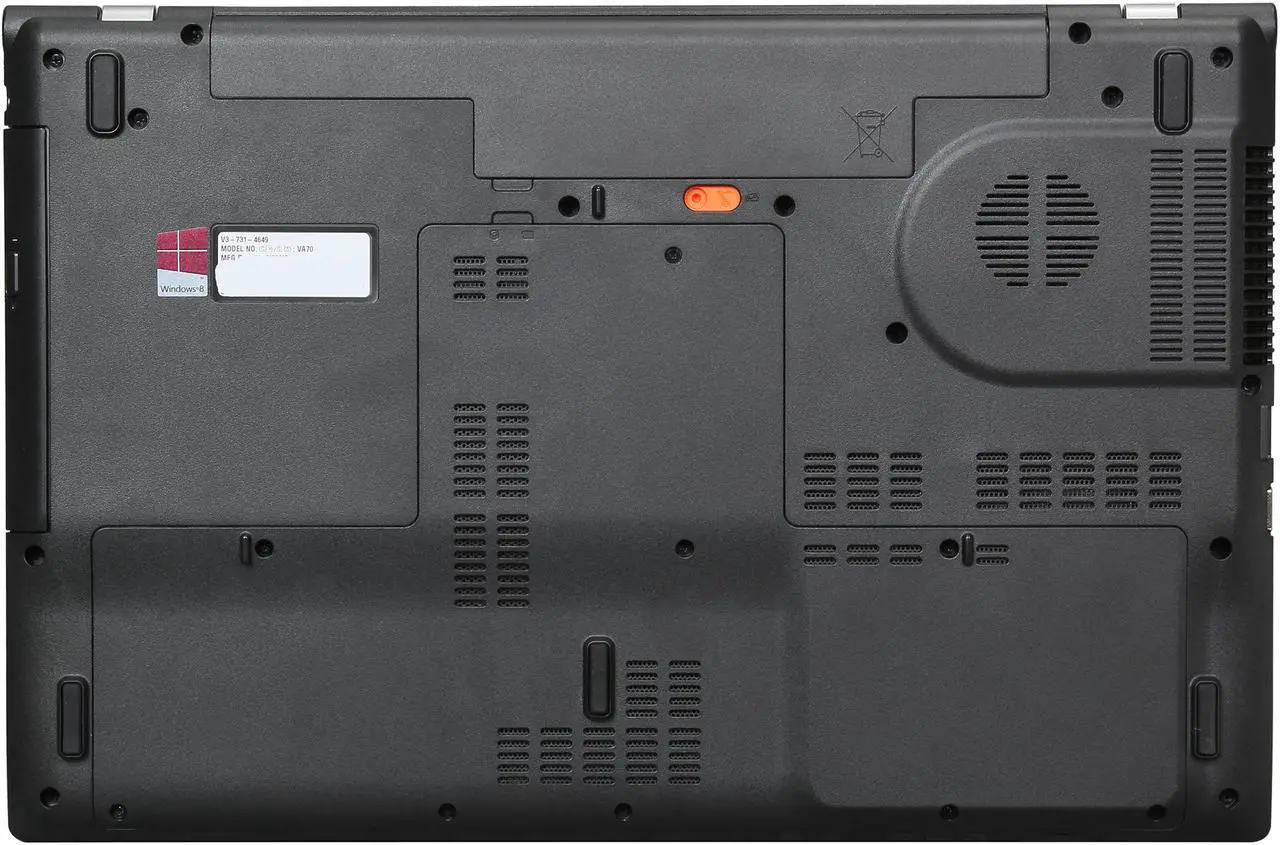 Alt view image 7 of 8 - Acer Laptop Aspire Intel Pentium B960 4GB Memory 500GB HDD Intel HD Graphics 17.3" Windows 8 V3-731-4649