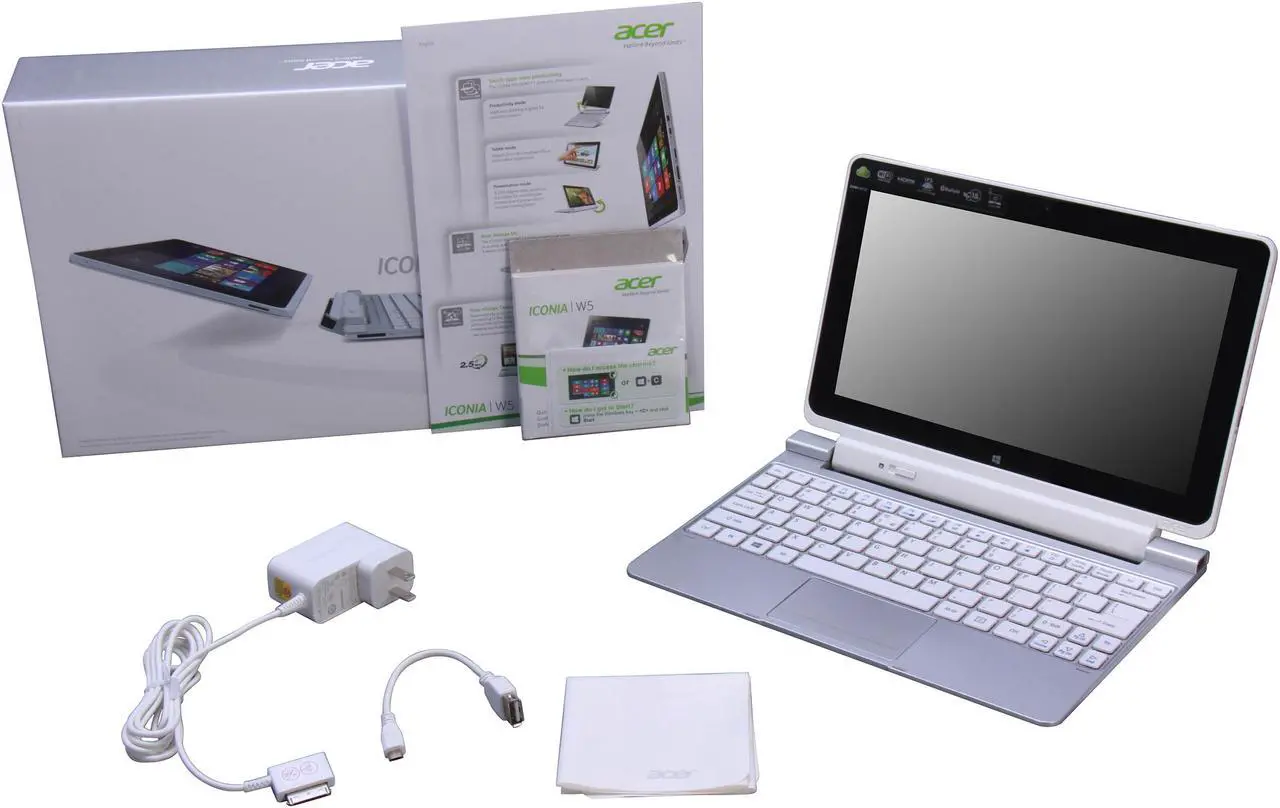 Alt view image 11 of 11 - Acer Iconia Tab W510-1422 Intel Atom Z2760(1.80GHz) 10.1" 2GB Memory 64GB internal storage Tablet - Windows 8 -silver