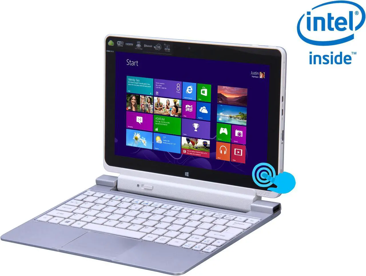 Main image of Acer Iconia Tab W510-1422 Intel Atom Z2760(1.80GHz) 10.1" 2GB Memory 64GB internal storage Tablet - Windows 8 -silver
