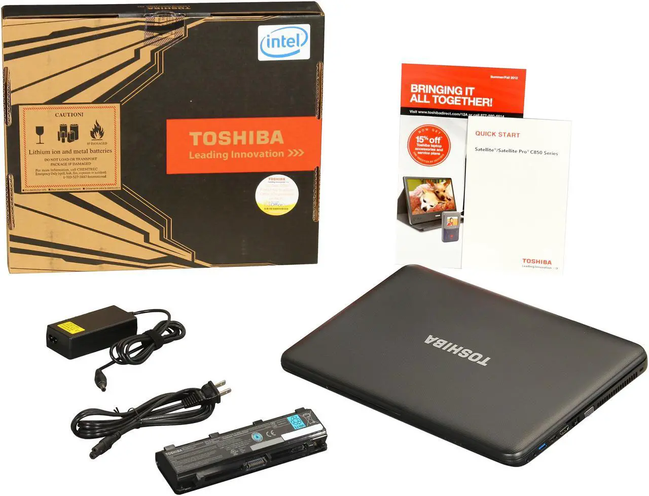 Alt view image 8 of 8 - TOSHIBA Laptop Satellite Intel Core i3-3110M 4GB Memory 640GB HDD Intel HD Graphics 4000 15.6" Windows 7 Professional 64-Bit C855-S5319