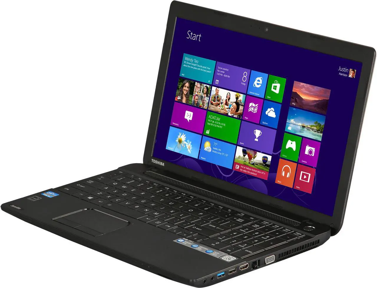 Main image of TOSHIBA Laptop Satellite Intel Core i3-3120M 6GB Memory 500GB HDD Intel HD Graphics 4000 15.6" Windows 8 C55-A5354