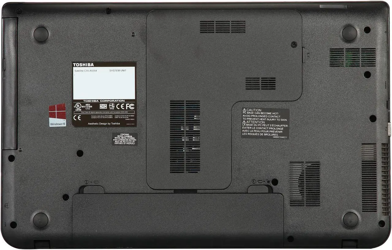 Alt view image 7 of 8 - TOSHIBA Laptop Satellite Intel Core i3-3120M 6GB Memory 500GB HDD Intel HD Graphics 4000 15.6" Windows 8 C55-A5354