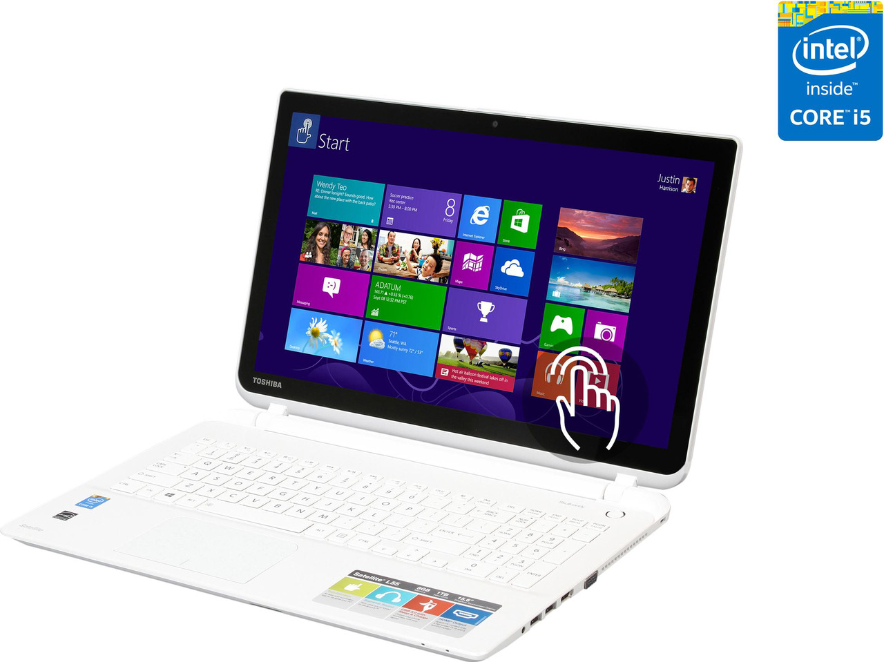 Schermo Touchscreen Toshiba Satellite L55t-B5271 &ndash; Vetro + Telaio MPZ44BLILB00 (usato Funzionante)