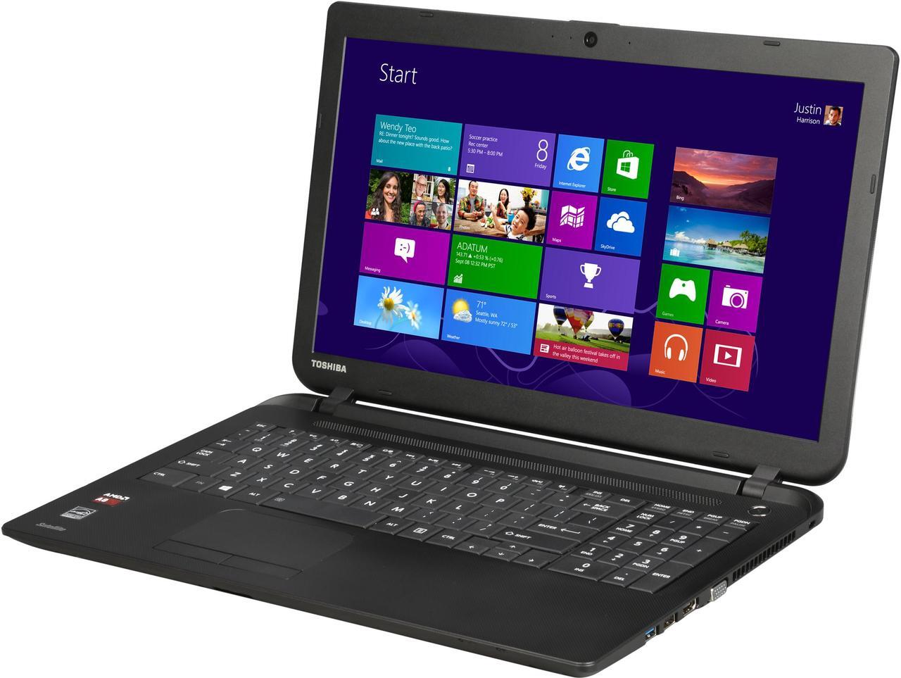 Main image of TOSHIBA Laptop Satellite AMD A8-6410 4GB Memory 500GB HDD AMD Radeon R5 Series 15.6" Non-Touch Screen Windows 8.1 C55D-B5310