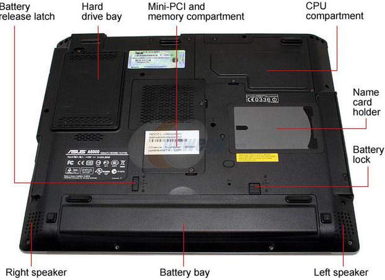 Alt view image 11 of 17 - ASUS Laptop Intel Pentium M 750 1GB Memory 100GB HDD ATI Mobility Radeon X700 15.4" Windows XP Home A6V
