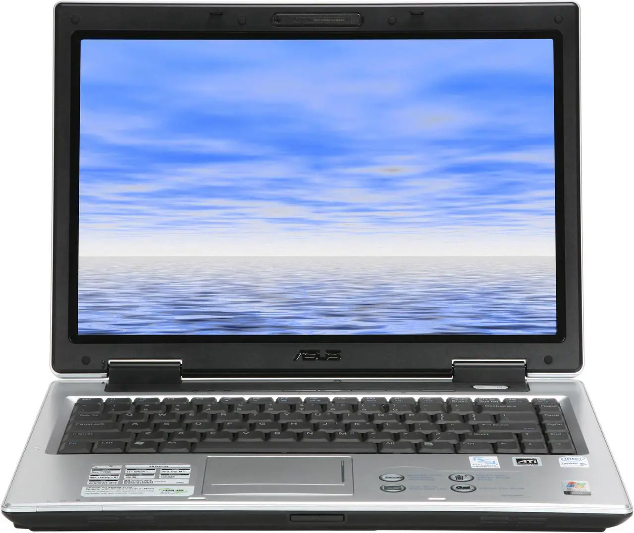 Alt view image 8 of 15 - ASUS Laptop A8 Series Intel Core 2 Duo T7200 1GB Memory 120GB HDD ATI Mobility Radeon X1700 14.0" Windows XP Media Center A8JP-4S029M