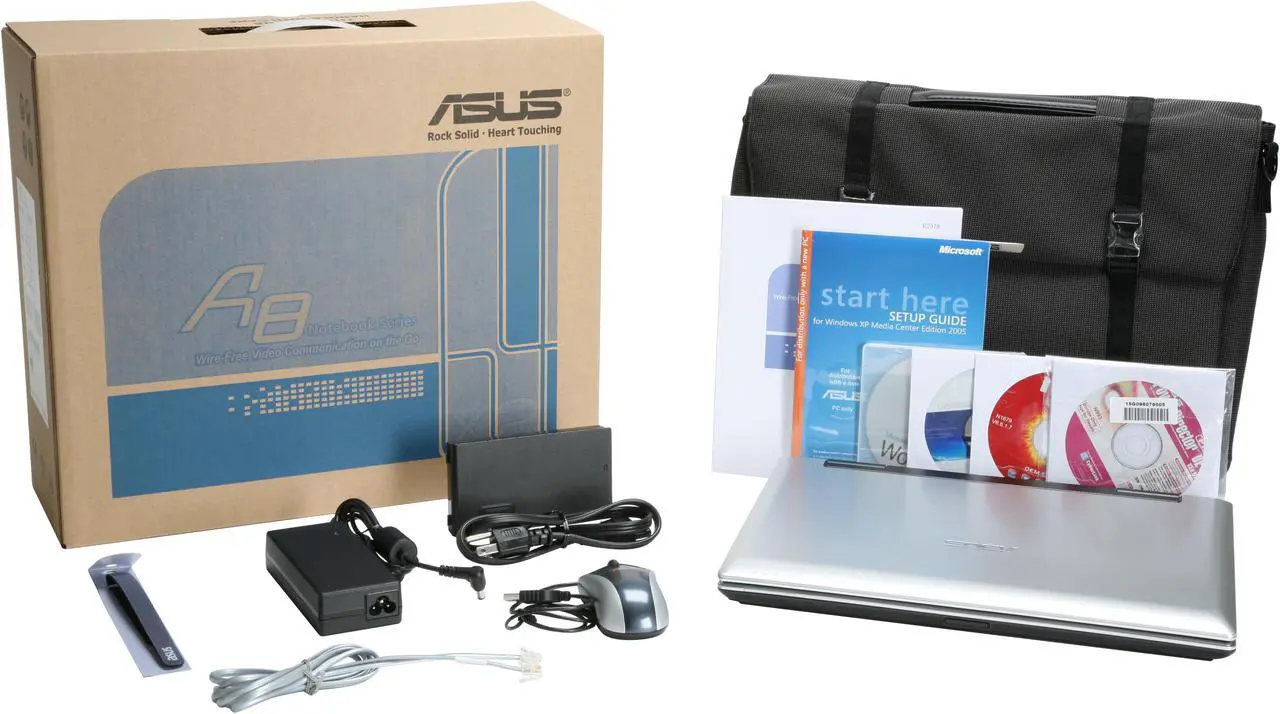 Alt view image 15 of 15 - ASUS Laptop A8 Series Intel Core 2 Duo T7200 1GB Memory 120GB HDD ATI Mobility Radeon X1700 14.0" Windows XP Media Center A8JP-4S029M