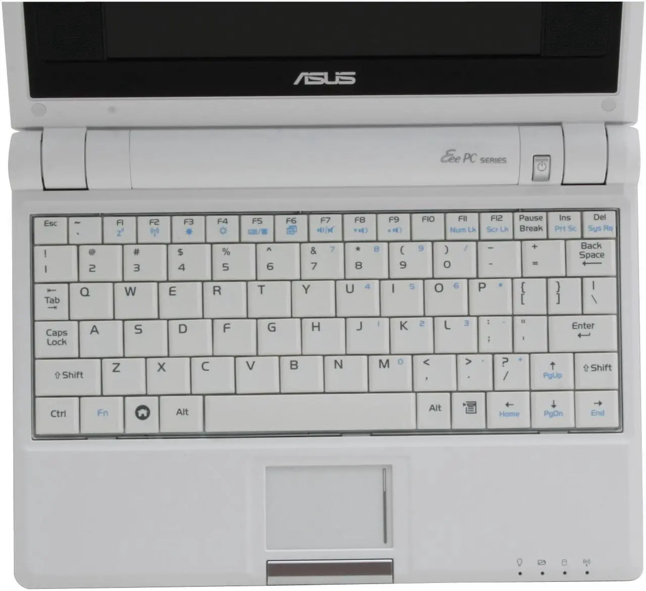 Alt view image 9 of 17 - ASUS Eee PC 4G Surf - Pure White Intel Mobile CPU 7" WVGA 512MB Memory 4GB SSD NetBook