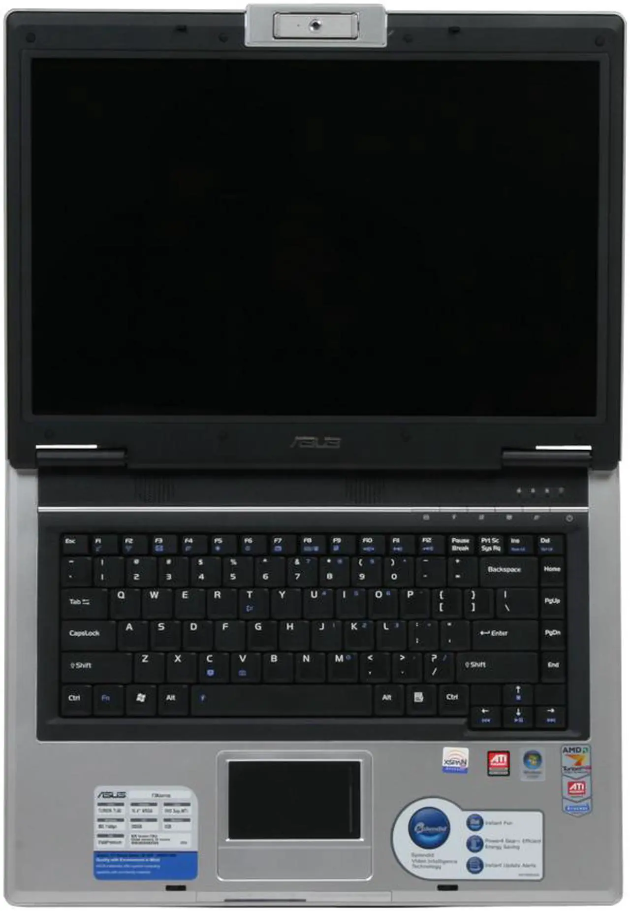 Alt view image 9 of 14 - ASUS Laptop F3 Series AMD Turion 64 X2 TL-60 2GB Memory 200GB HDD ATI Mobility Radeon HD 2600 15.4" Windows Vista Home Premium F3KA-X3