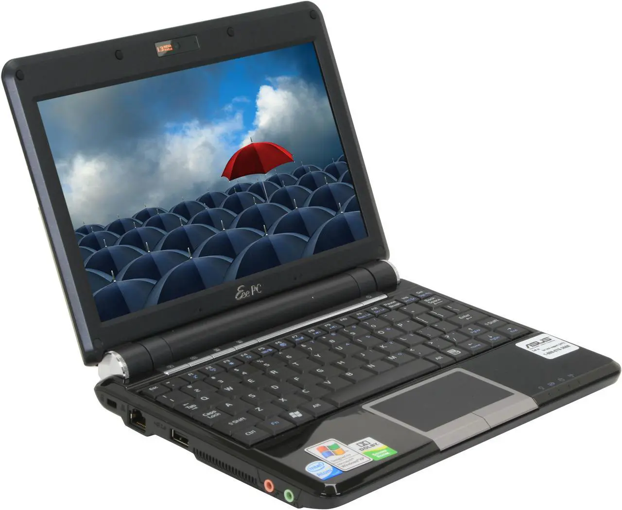 Alt view image 7 of 17 - ASUS Eee PC 901 XP - Galaxy Black NetBook Intel Atom 8.9" Wide SVGA 1GB Memory 12GB SSD Integrated Graphics