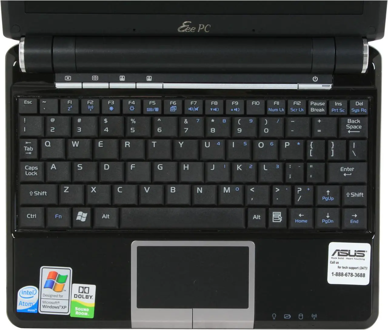 Alt view image 14 of 17 - ASUS Eee PC 901 XP - Galaxy Black NetBook Intel Atom 8.9" Wide SVGA 1GB Memory 12GB SSD Integrated Graphics