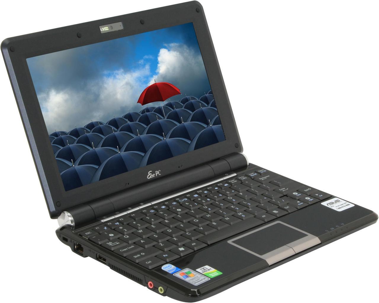 Alt view image 7 of 18 - ASUS Eee PC Eee PC 1000H 80G Fine Ebony Intel Atom 10.0" WSVGA 1GB Memory 80GB HDD NetBook