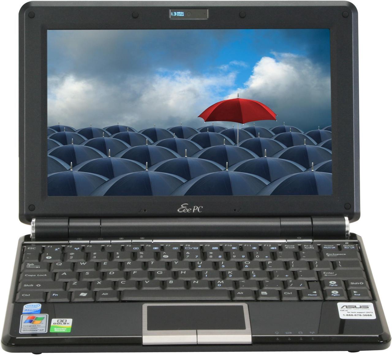 Alt view image 8 of 18 - ASUS Eee PC Eee PC 1000H 80G Fine Ebony Intel Atom 10.0" WSVGA 1GB Memory 80GB HDD NetBook