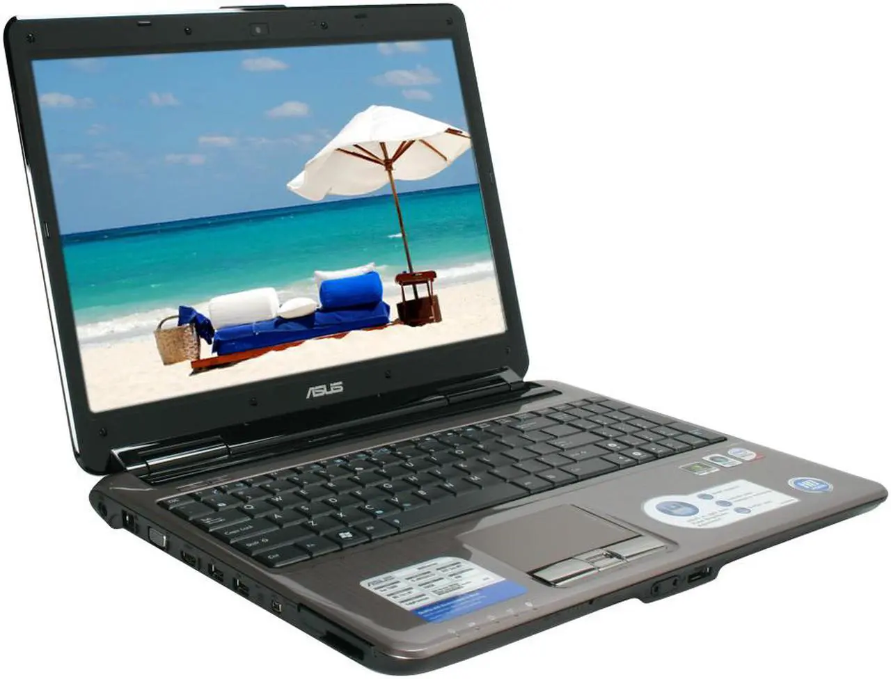 Alt view image 7 of 20 - ASUS Laptop Intel Core 2 Duo T5800 4GB Memory 250GB HDD NVIDIA GeForce 9650M GT 15.4" Windows Vista Home Premium N50Vn-A1B