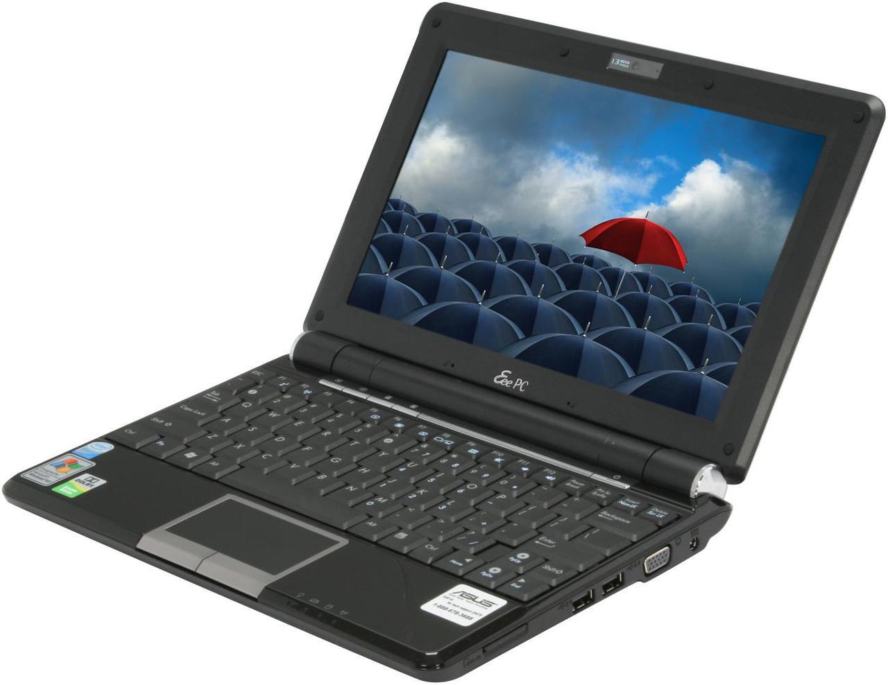 Main image of ASUS Eee PC EPC1000HA-BLK001X Black Intel Atom N270(1.60 GHz) 10.0" WSVGA 1GB Memory 160GB HDD NetBook