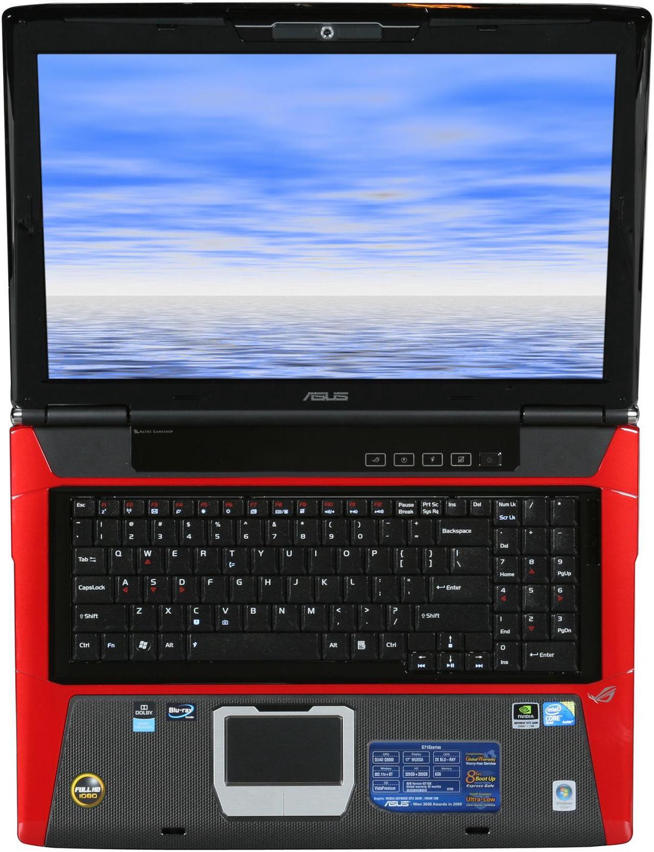 Alt view image 6 of 8 - ASUS Laptop G Series Intel Core 2 Quad Q9000 6GB Memory 640GB HDD NVIDIA GeForce GTX 260M 17.0" Windows Vista Home Premium 64-bit G71Gx-A1