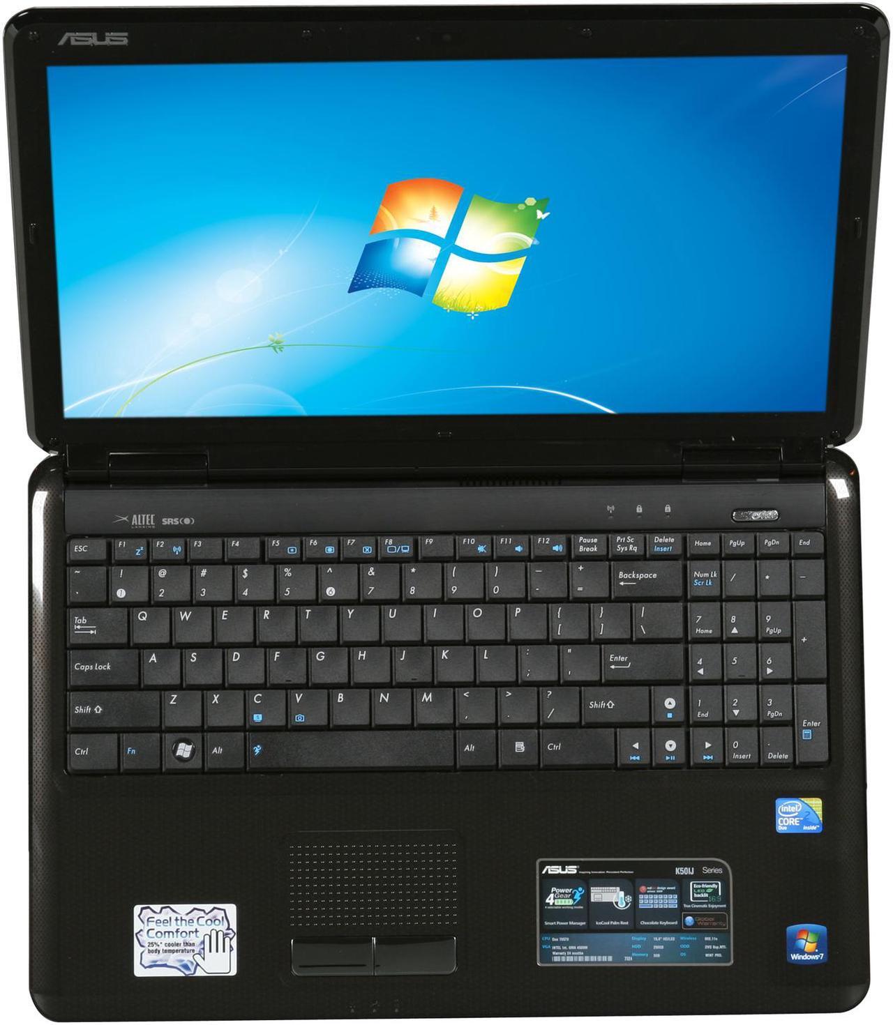 Alt view image 6 of 8 - ASUS Laptop K50 Series Intel Core 2 Duo T6570 3GB Memory 250GB HDD Intel GMA 4500M 15.6" Windows 7 Professional 64-bit + XP Pro downgrade CD K50IJ-G1B