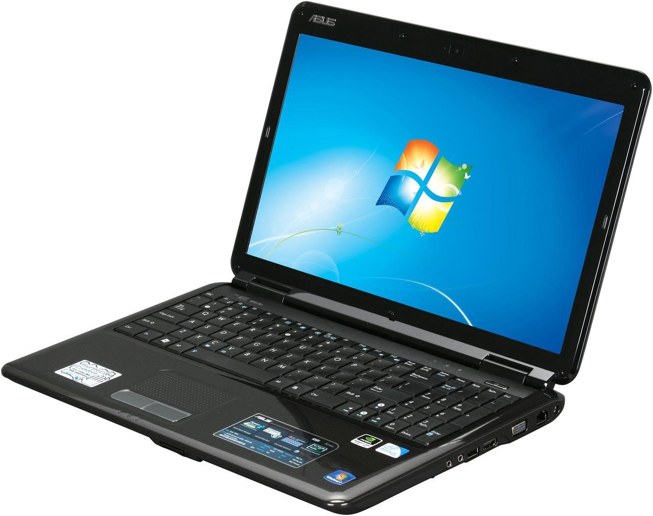 ASUS Laptop Intel Pentium T4400 4GB Memory 320GB HDD NVIDIA GeForce GT 320M 15.6" Windows 7 Home Premium 64-bit K50ID-X1