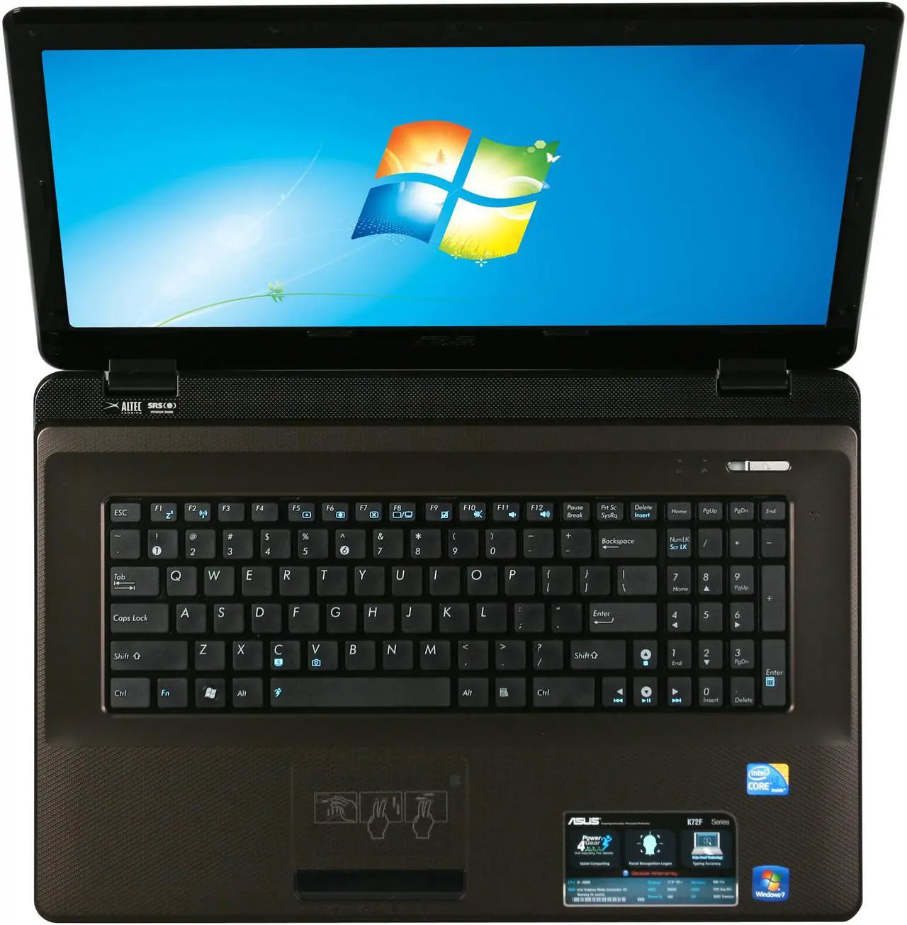 Alt view image 6 of 8 - ASUS Laptop K72 Series Intel Core i3-350M 4GB Memory 500GB HDD Intel HD Graphics 17.3" Windows 7 Home Premium 64-bit K72F-A1