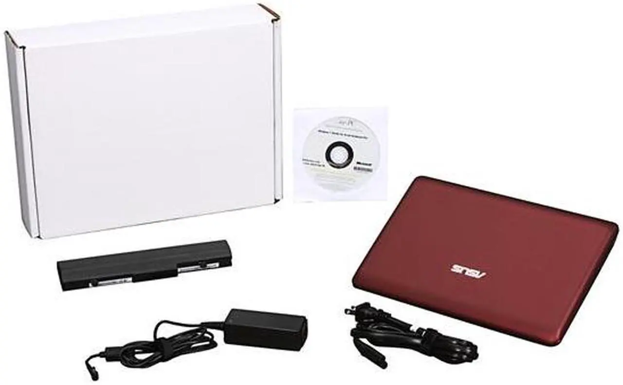 Alt view image 7 of 7 - ASUS Eee PC 1005PEB-RRED01S-FR Red Intel Atom N450(1.66 GHz) 10.1" 1GB DDR2 Memory 250GB HDD Netbook