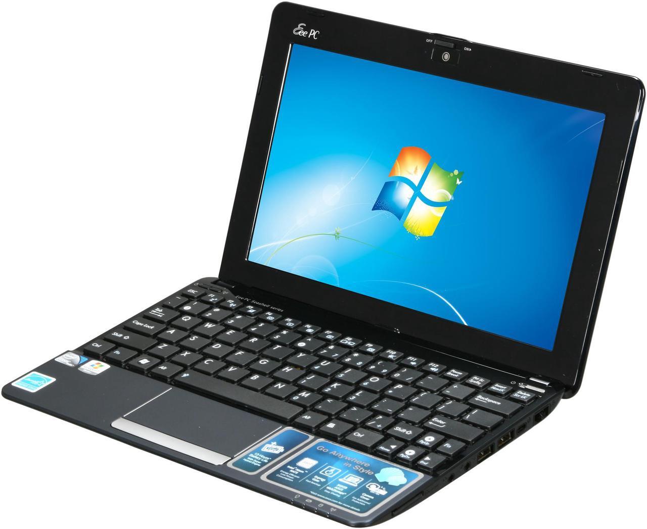Main image of ASUS Eee PC 1015PED-PU17-BK Black Intel Atom N475(1.83 GHz) 10.1" WSVGA 1GB Memory 250GB HDD Netbook