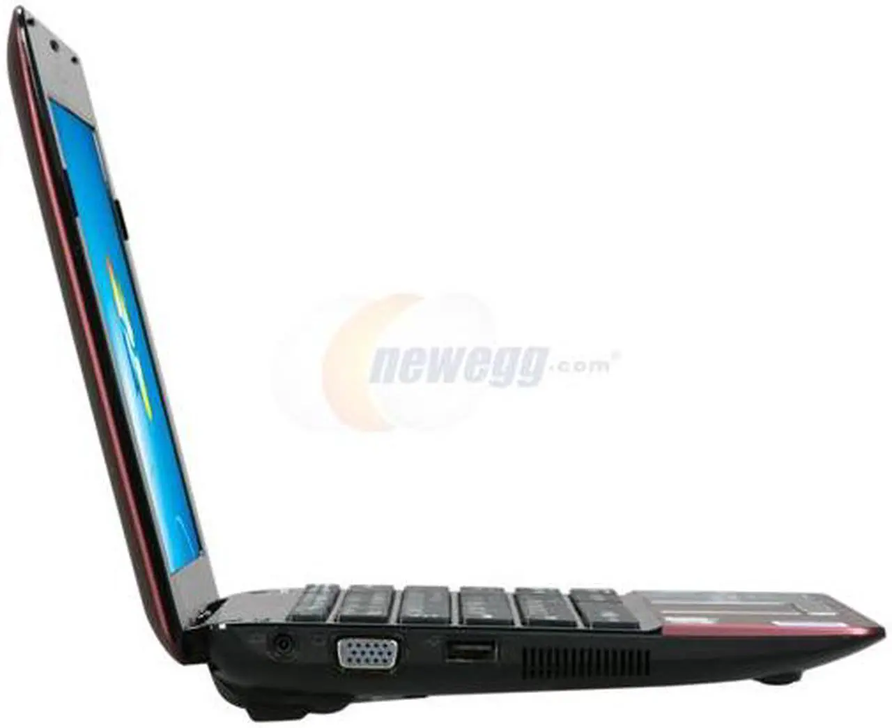 Alt view image 3 of 7 - ASUS Eee PC 1015PED-PU17-RD Red Intel Atom N475(1.83 GHz) 10.1" WSVGA 1GB Memory 250GB HDD Netbook