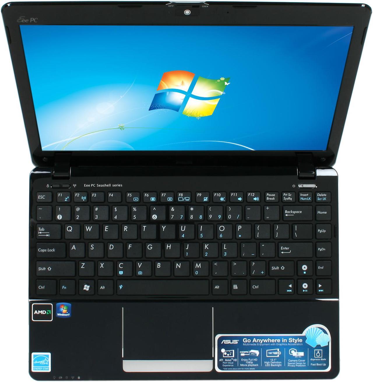 Alt view image 3 of 4 - ASUS Eee PC 1215T-MU17-BK Black AMD Athlon II Neo K125(1.70 GHz) 12.1" WXGA 2GB DDR3 Memory 320GB HDD NetBook