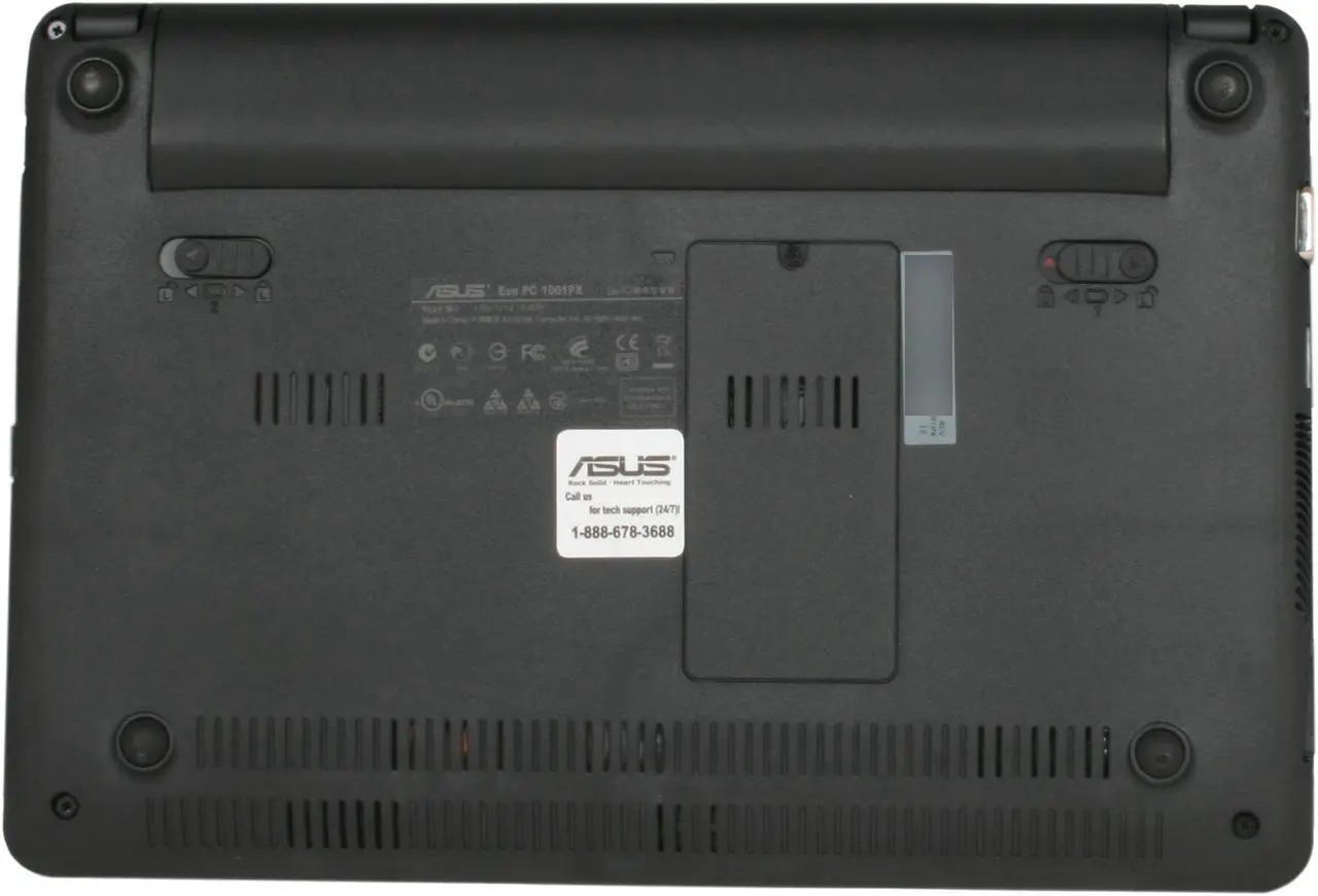 Alt view image 7 of 8 - ASUS Eee PC 1001PX-MU20-BK Black Intel Atom N450(1.66 GHz) 10.1" WSVGA 1GB Memory 160GB HDD Netbook