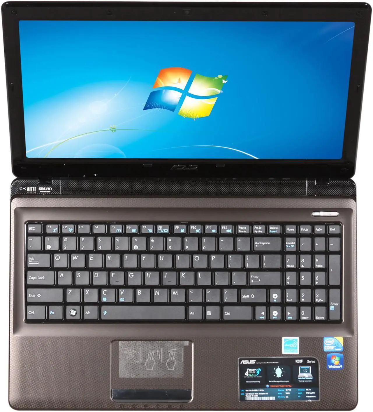 Alt view image 6 of 8 - ASUS Laptop K52 Series Intel Core i5-480M 4GB Memory 500GB HDD Intel GMA HD 15.6" Windows 7 Home Premium 64-bit K52F-E1