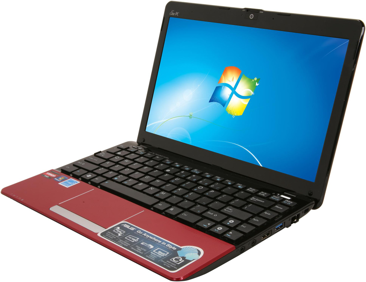 Open Box: ASUS Eee PC 1215B-PU17-RD Red 12.1" Netbook - Newegg.com