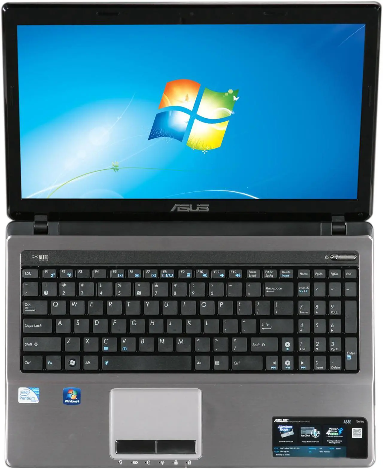 Alt view image 6 of 8 - ASUS Laptop A53 Series Intel Pentium B940 4GB Memory 320GB HDD Intel HD Graphics 15.6" Windows 7 Home Premium 64-bit A53E-XN1