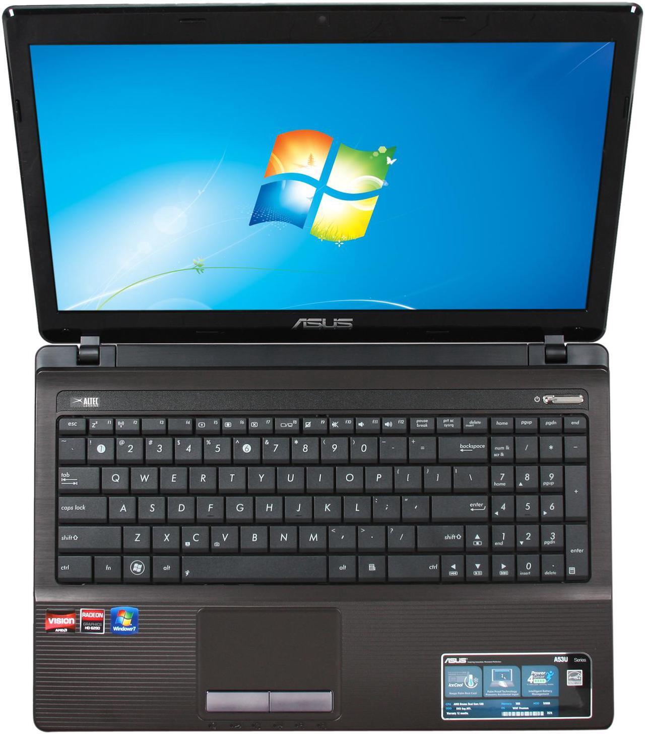 Alt view image 6 of 8 - ASUS Laptop AMD C-60 3GB Memory 320GB HDD AMD Radeon HD 6290 15.6" Windows 7 Home Premium 64-Bit A53U-EH11