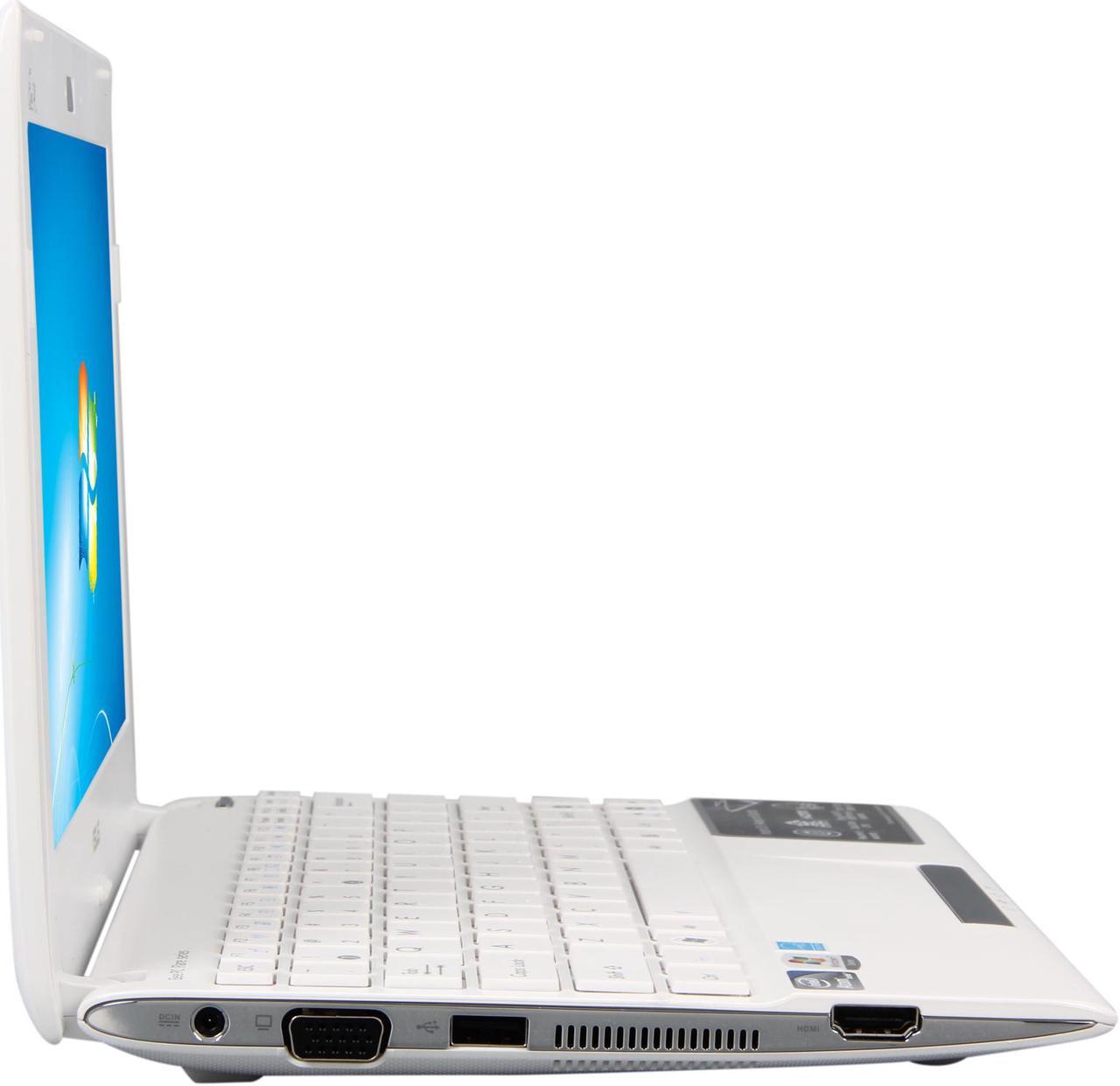 Alt view image 4 of 8 - ASUS Eee PC 1025C-MU17-WT Matte White Intel Atom N2600(1.60 GHz) 10.1" WSVGA 1GB DDR3 Memory 320GB HDD Netbook