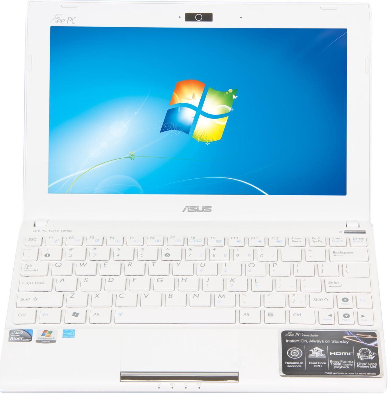 Alt view image 6 of 8 - ASUS Eee PC 1025C-MU17-WT Matte White Intel Atom N2600(1.60 GHz) 10.1" WSVGA 1GB DDR3 Memory 320GB HDD Netbook