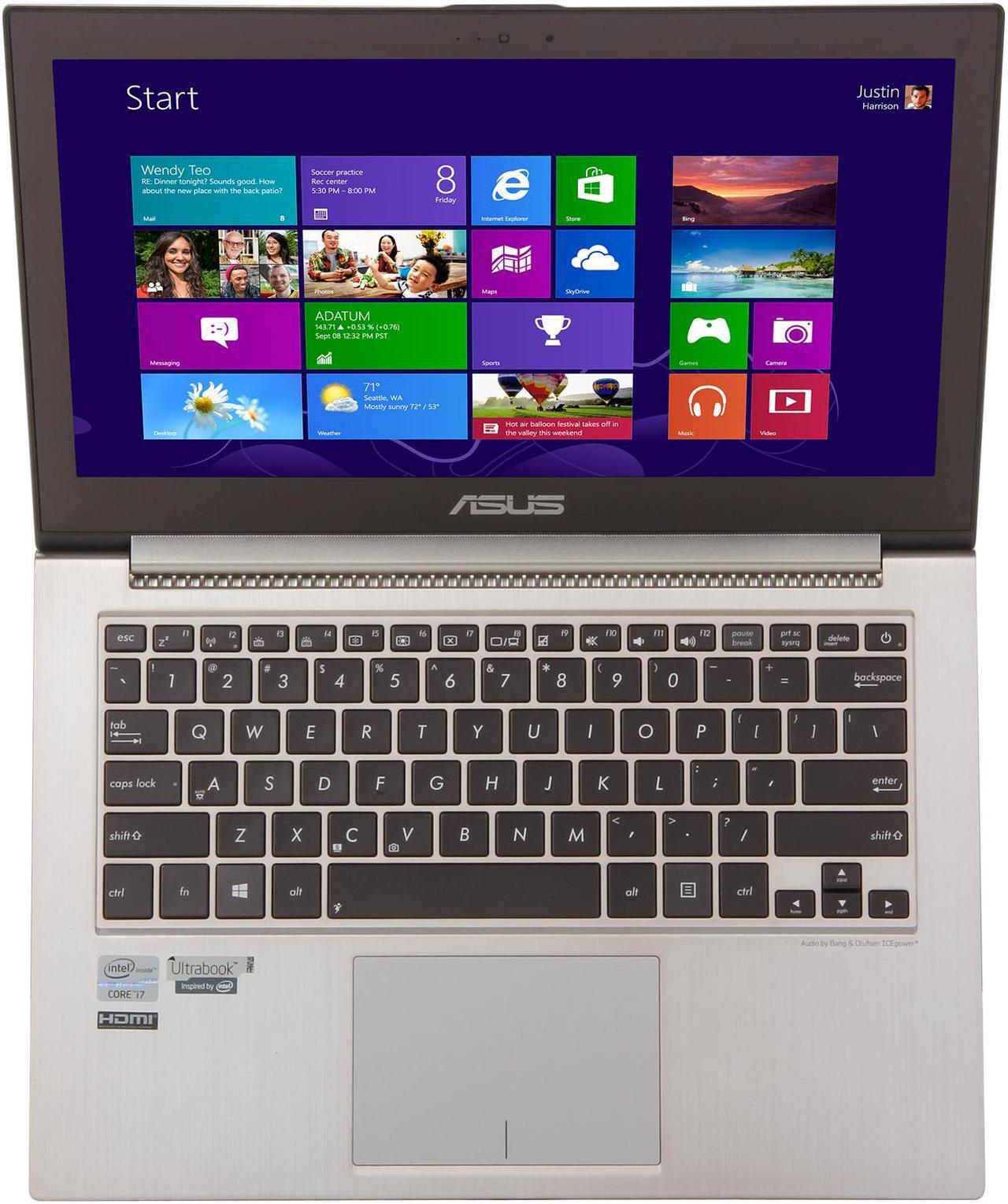 Alt view image 6 of 8 - ASUS Zenbook Prime UX31A-DH71 Ultrabook Intel Core i7 3517U (1.9GHz) 4GB 256GB SSD 13.3" FHD IPS Display Silver Aluminum
