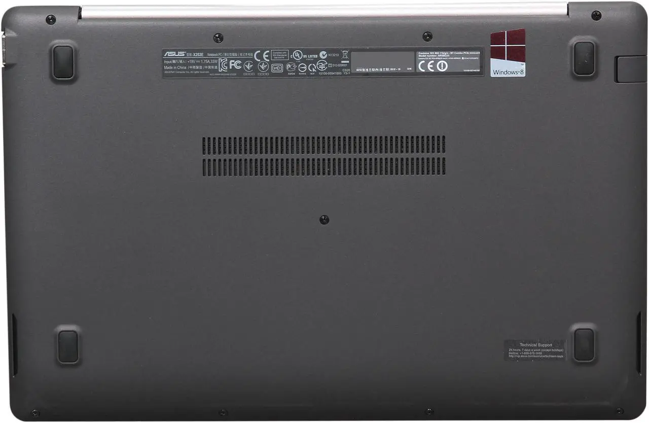 Alt view image 7 of 8 - ASUS VivoBook X202E-DH31T 11.6" Touchscreen Notebook Intel Core i3 3217U 4GB 500 GB HDD Intel HD Graphics 4000