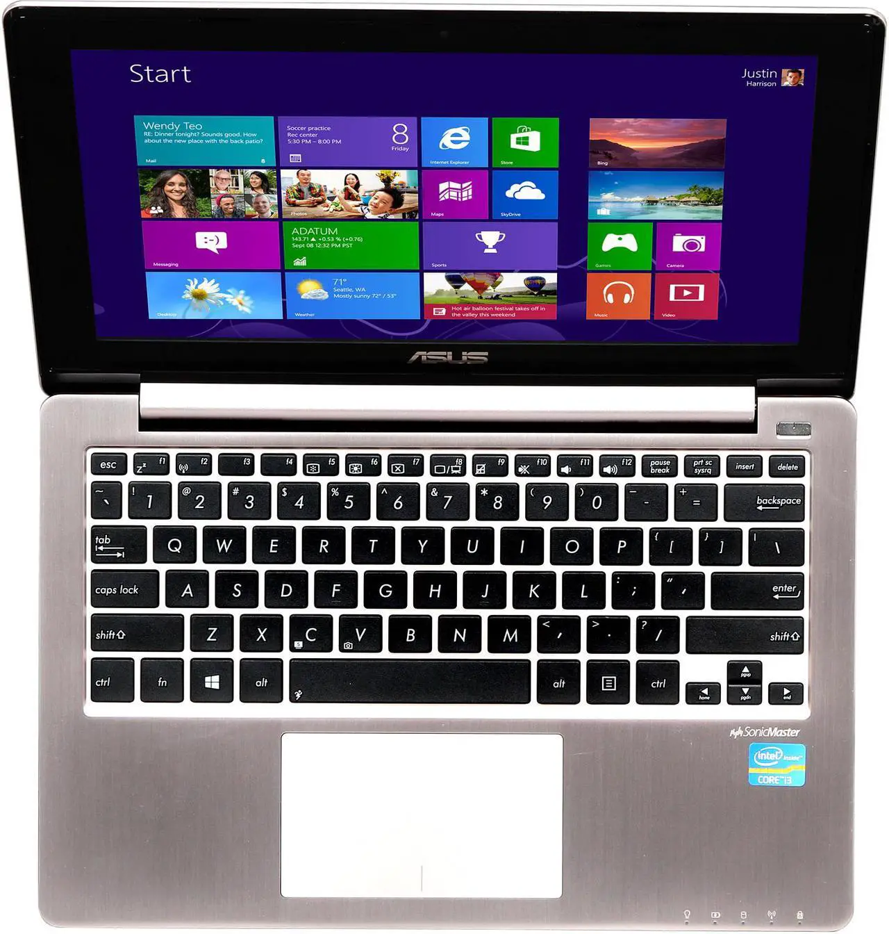 Alt view image 6 of 8 - ASUS Laptop Intel Core i3-3217U 4GB DDR3 Memory 500GB HDD Intel HD Graphics 4000 11.6" Touch Screen Windows 8 X202E-DH31T-SL
