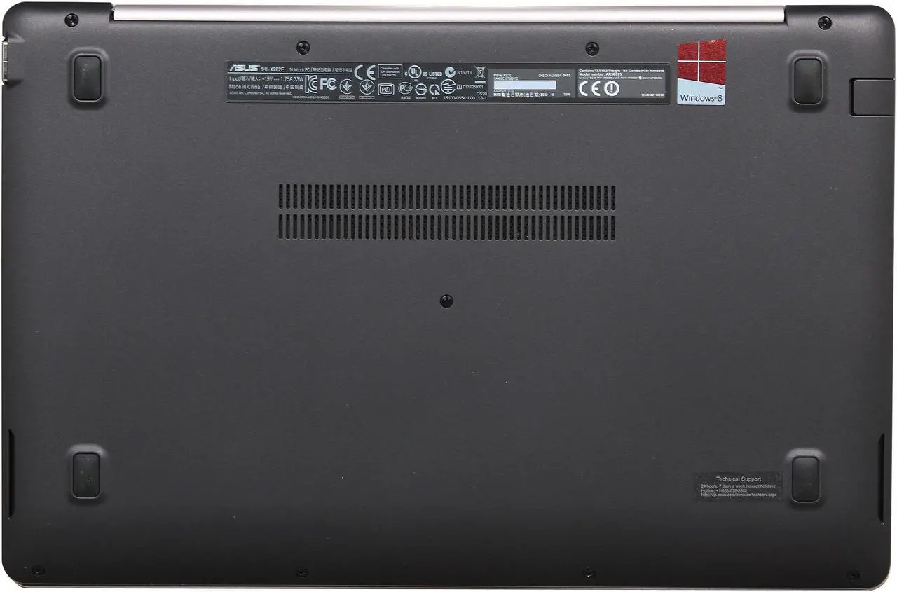 Alt view image 7 of 8 - ASUS Laptop Intel Core i3-3217U 4GB DDR3 Memory 500GB HDD Intel HD Graphics 4000 11.6" Touch Screen Windows 8 X202E-DH31T-SL