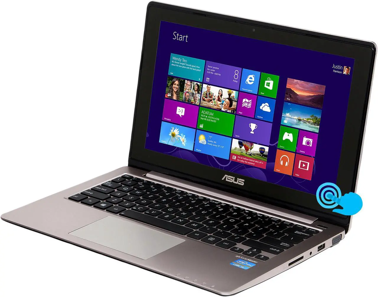 Main image of ASUS Laptop Intel Core i3-3217U 4GB DDR3 Memory 500GB HDD Intel HD Graphics 4000 11.6" Touch Screen Windows 8 X202E-DH31T-SL